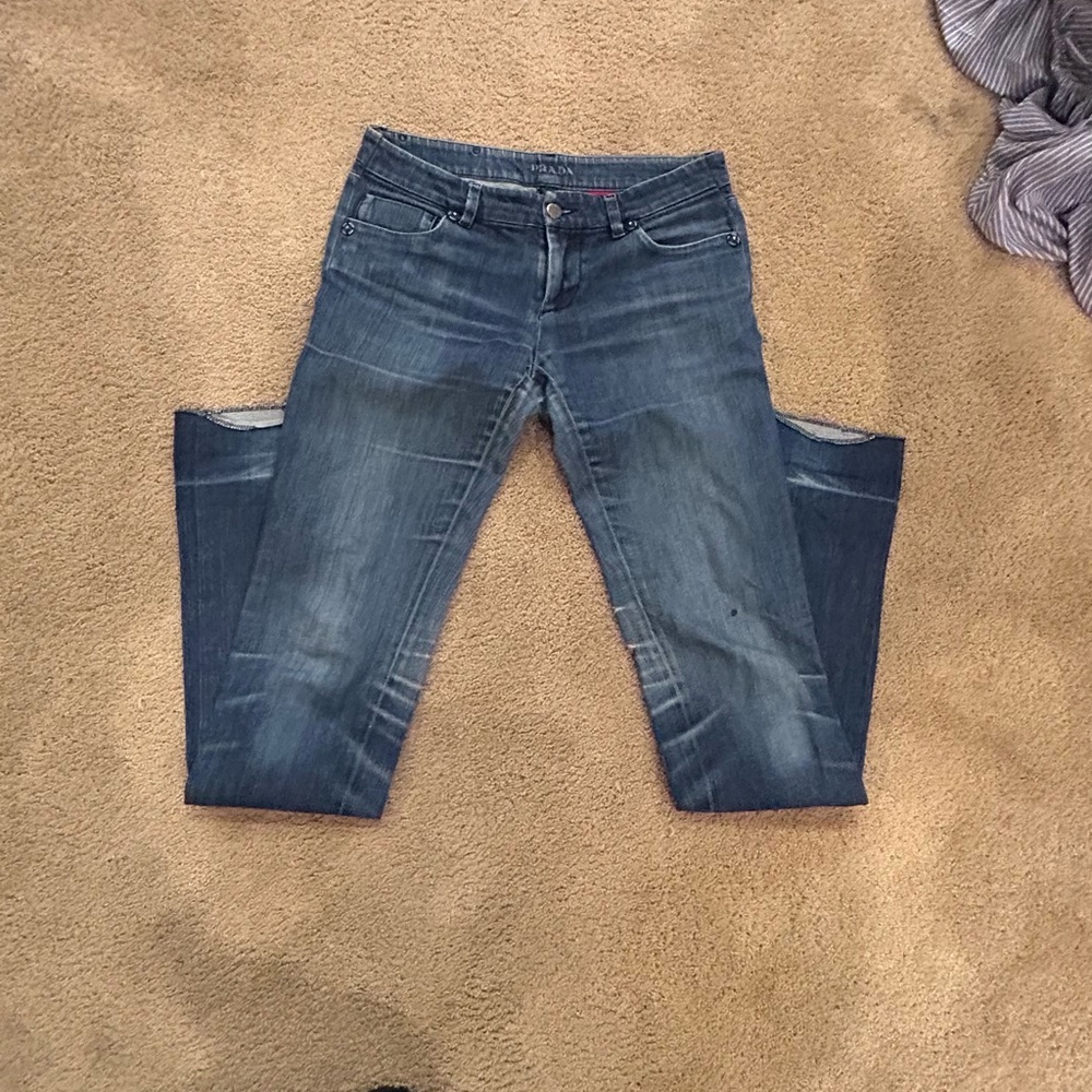 Prada Blue Straight Leg Jeans